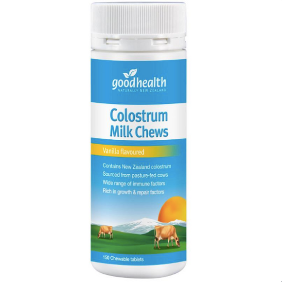 Good Health Colostrum Chewable Strawberry or Vanilla 150 Tablets