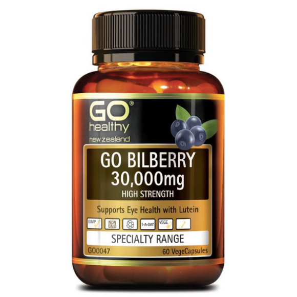 Go Healthy Bilberry 30000mg 60 Vege Capsules