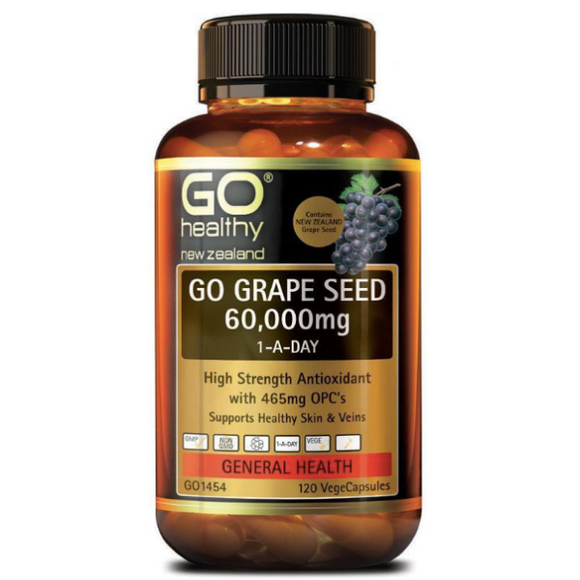 GO Healthy Grape Seed 60000mg 120 Vege Capsules