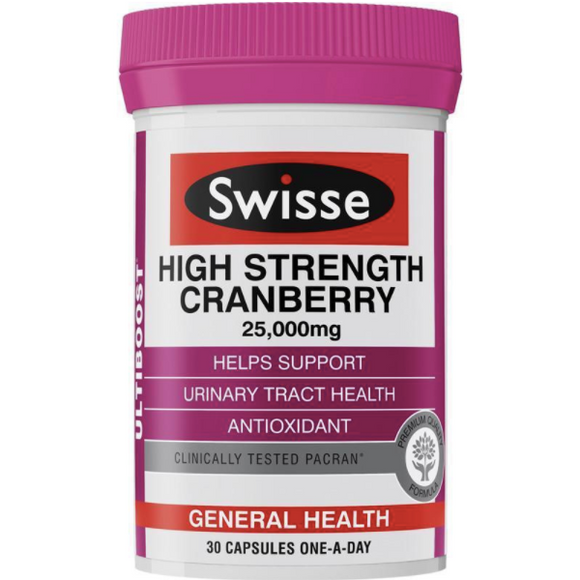 Swisse Ultiboost High Strength Cranberry 25,000mg 30 Capsules