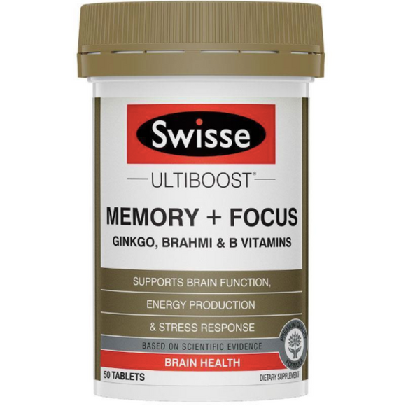 Swisse Ultiboost Memory + Focus 50 Tablets