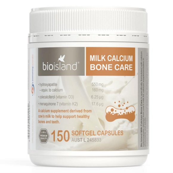 Bio Island Milk Calcium Bone Care 150 Softgel Capsules
