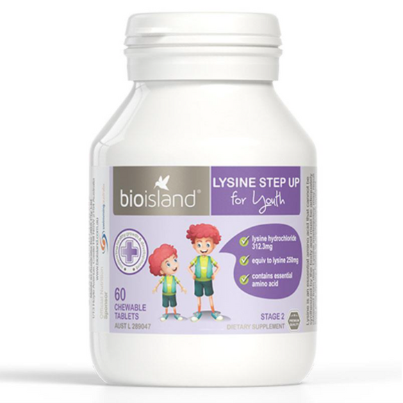 Bio Island Lysine Step Up for Youth 60 Chewable tablets