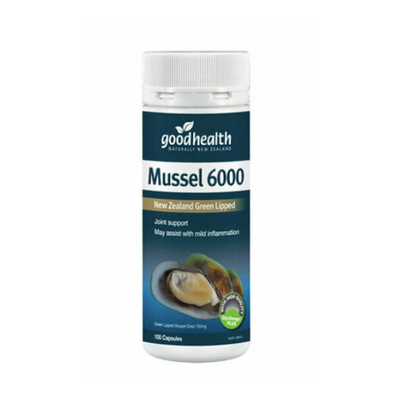 Good Health High Strength New Zealand Green Lipped Mussel 6000 Capsules 100