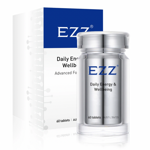 EZZ Daily Energy & Wellbeing Advanced Formulation 60 tablets (NMN NAD+ New Version)