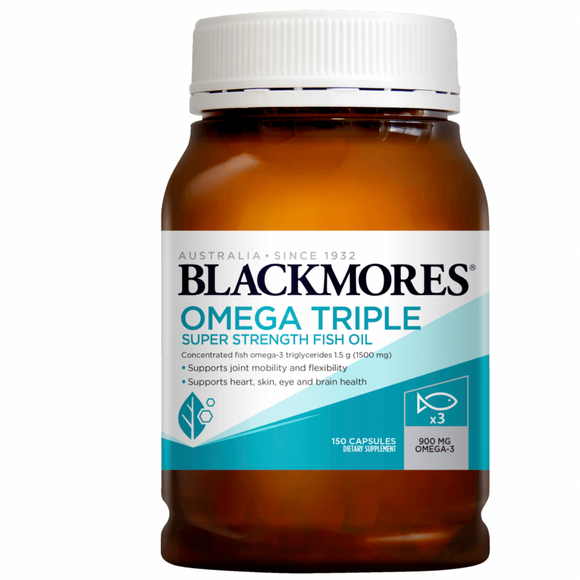 Blackmores Omega Triple Super Strength Fish Oil 150 Capsules