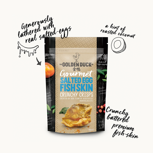 Golden Duck Salted egg yolk fish skin crisps 102g