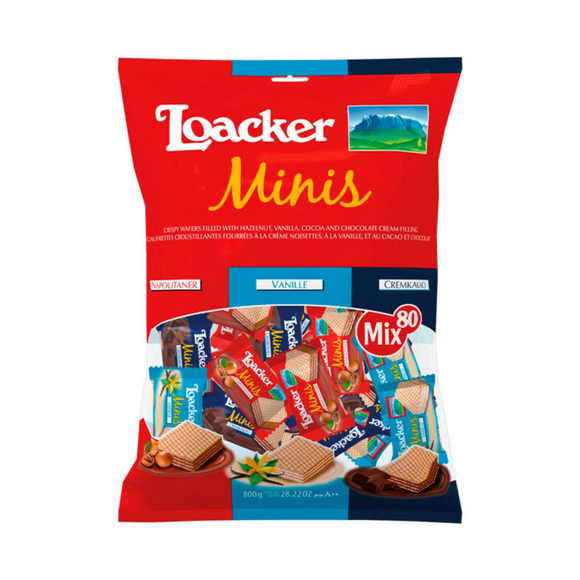 Loacker Minis Crispy Waffers 800g (Mix Flavours)