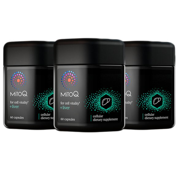 3 Pack MitoQ Liver Support 60 Capsules (180 Capsules in total)