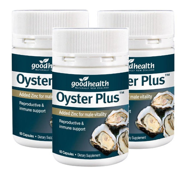 3 Packs Good Health Oyster Plus Added Zinc 60 Capsules made in New Zealand