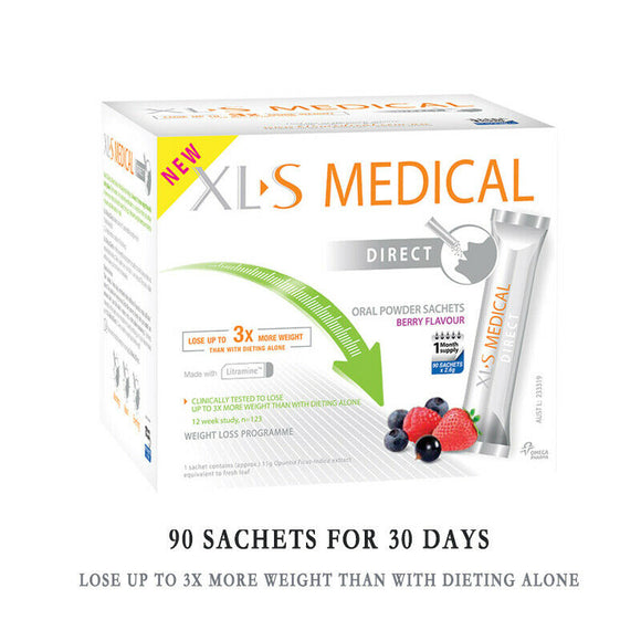 XLS Medical Direct Oral Powder Berry Sachets 90 - Fat Binder