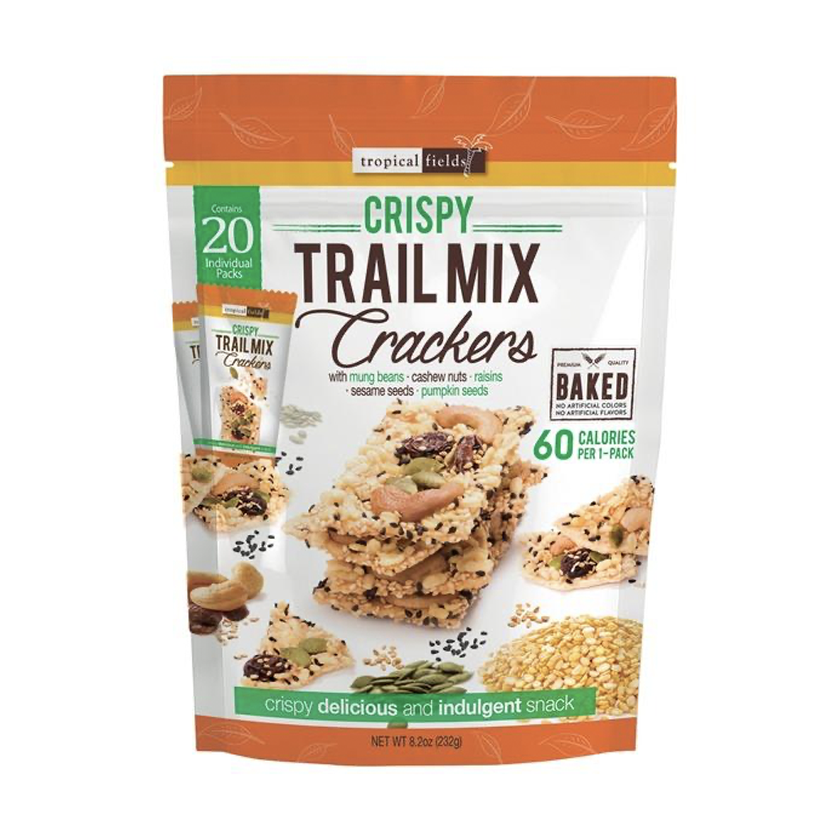 Tropical Fields Crispy In season snacks Trail Mix Crackers 232g Indivi