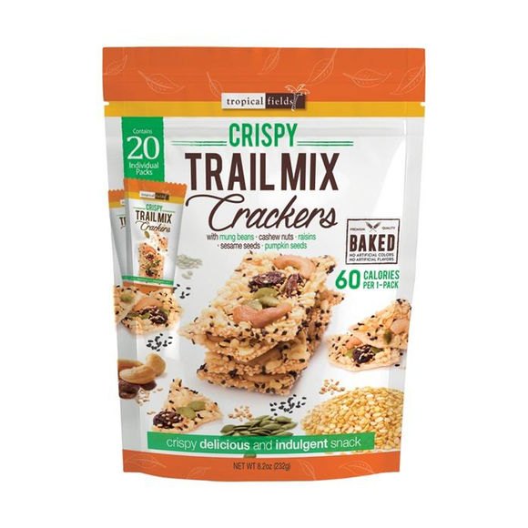 Tropical Fields Crispy In season snacks Trail Mix Crackers 232g Individual Packs